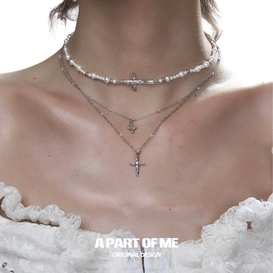 Pearl Angel Rose Necklace
