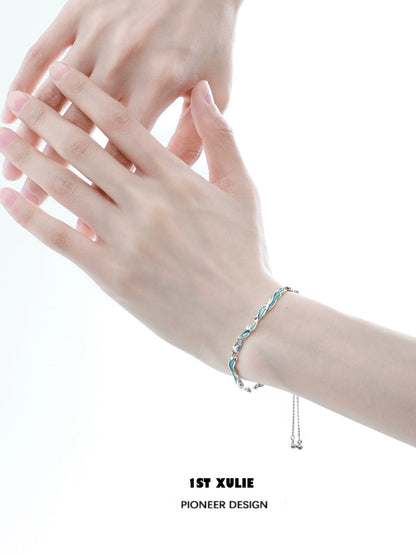 Delicate Ocean Tide Blue Bracelet