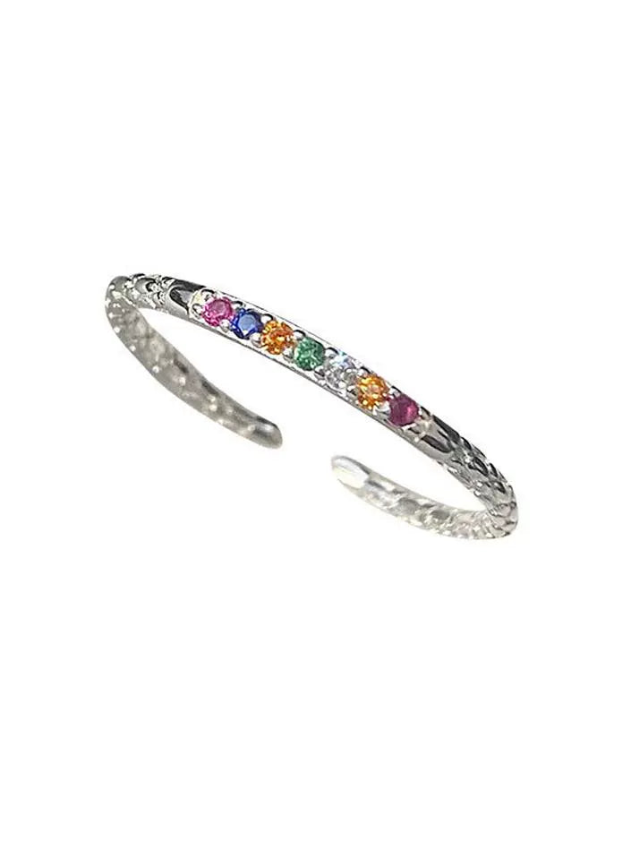 Rainbow Zircon Ring