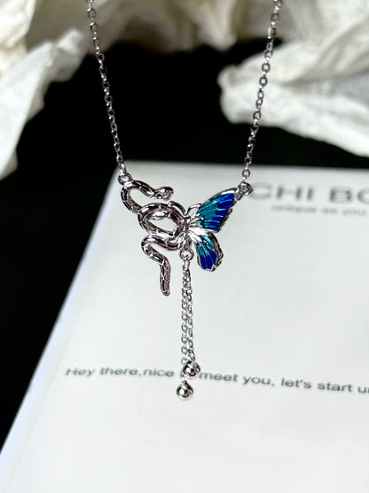 "Snake & Butterfly" Splicing Necklace