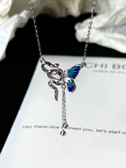 "Snake & Butterfly" Splicing Necklace