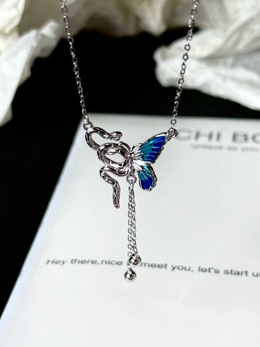 "Snake & Butterfly" Splicing Necklace
