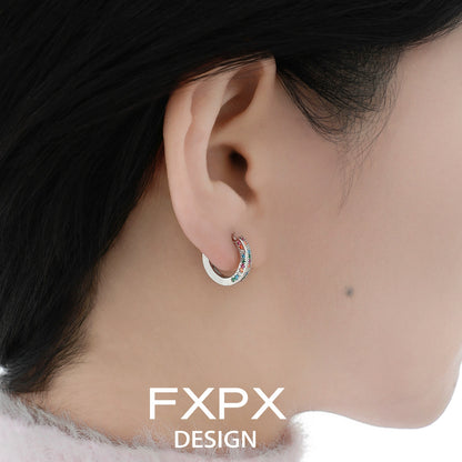 Color Dopamine Zircon Earrings