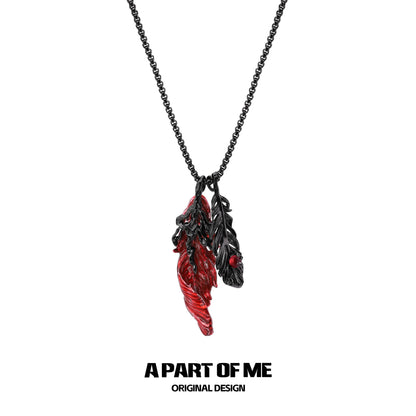 Dark Angel Feather Necklace