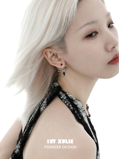 Y2K Midnight Viper Snake Earrings