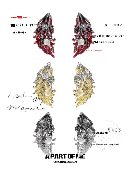 Elegant Palace Feather Earrings