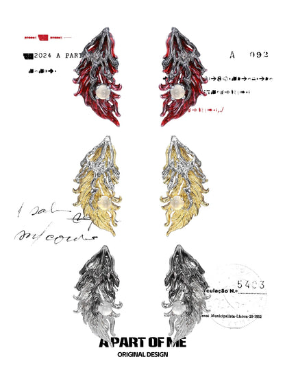 Elegant Palace Feather Earrings
