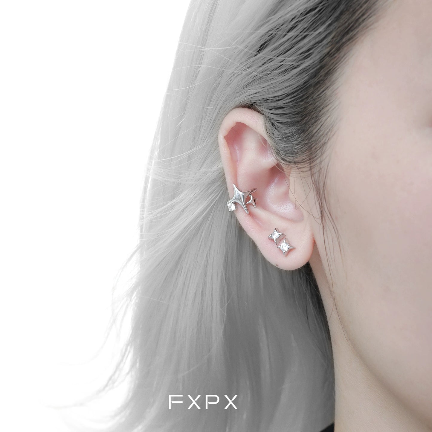 Radiant Celestial Star Ear Cuffs