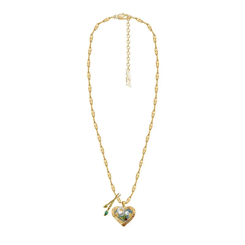 Oil Painting Love Necklace