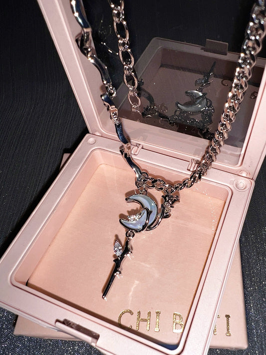 "Rose Luna" Zircon Necklace