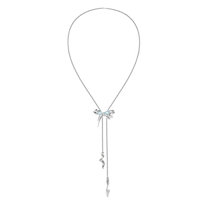 Blue Butterfly Pearl Necklace