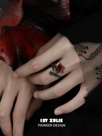 Diablo Mandala Gothic Silver Ring