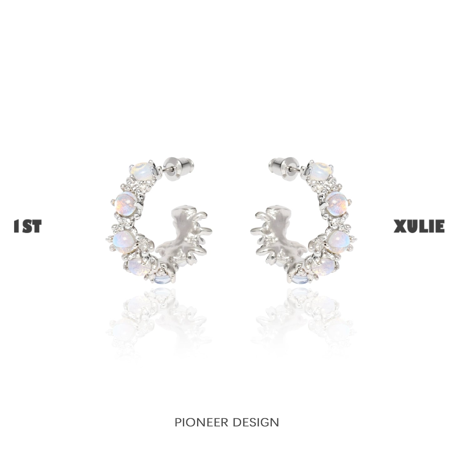 Coral Moonlight Earrings