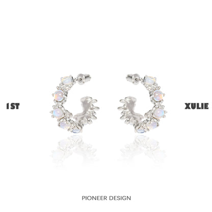 Coral Moonlight Earrings