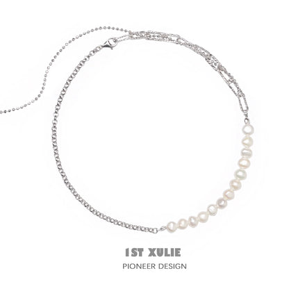 Cool Pearl Fringe Collarbone Chain
