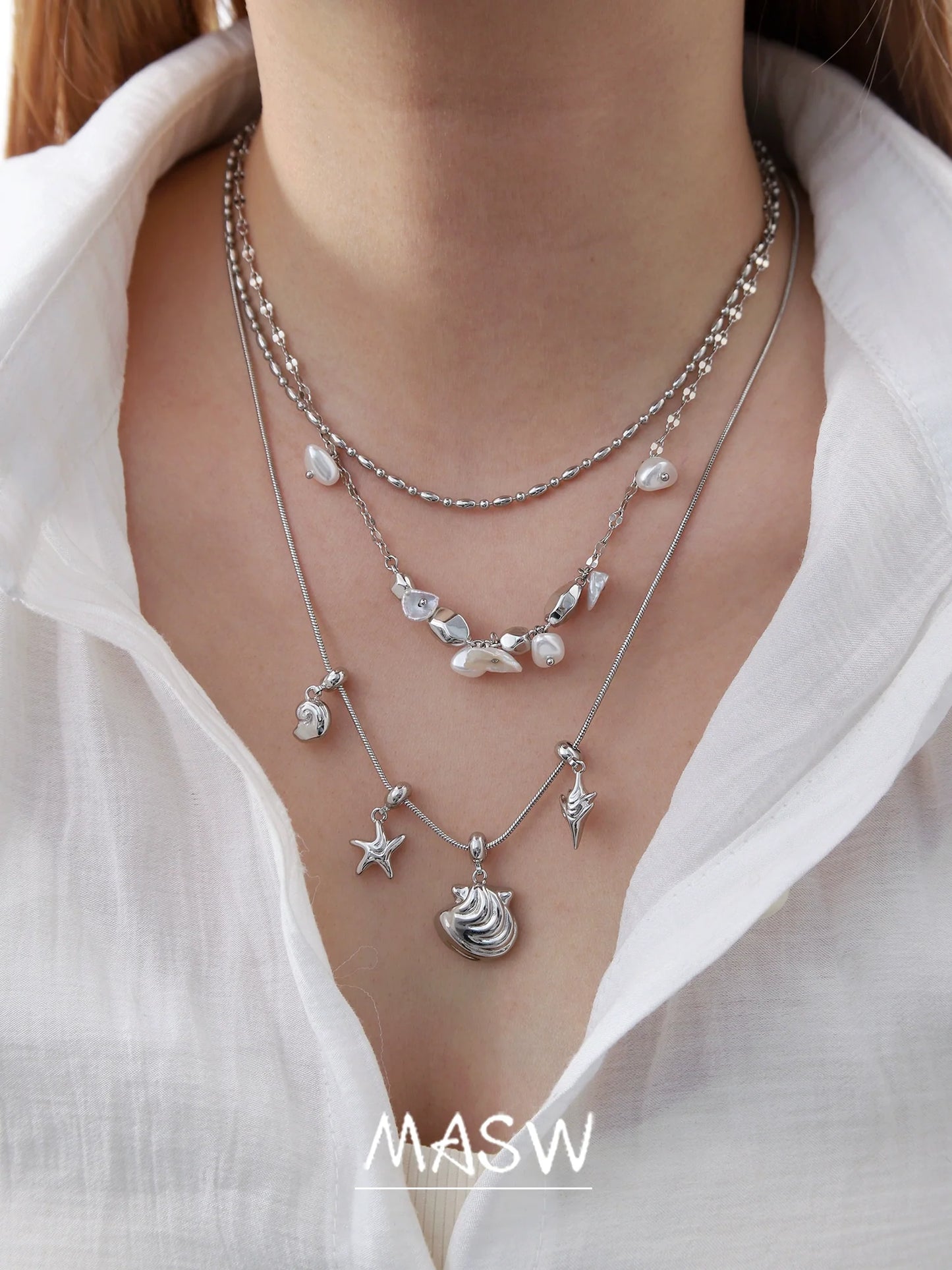 Baroque Starfish Pearl Necklace