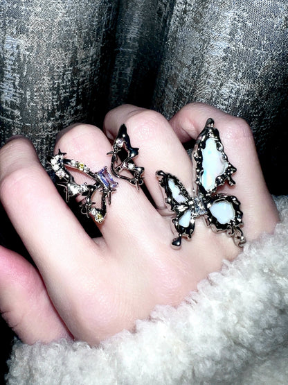 "Galaxy Butterfly" Zircon Ring