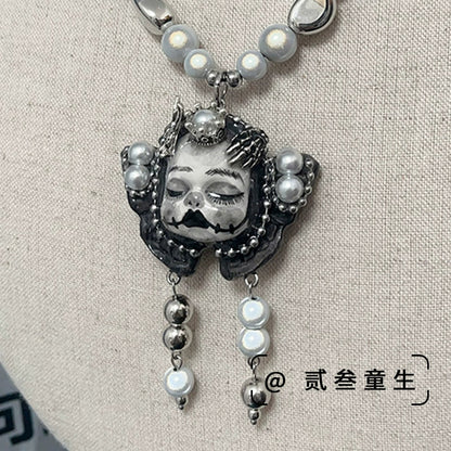 Necklaces-Ersan Tongsheng Original Design Handmade Spice Girl Dark Butterfly Decadent Wind Doll Niche Millennium Subculture Necklace