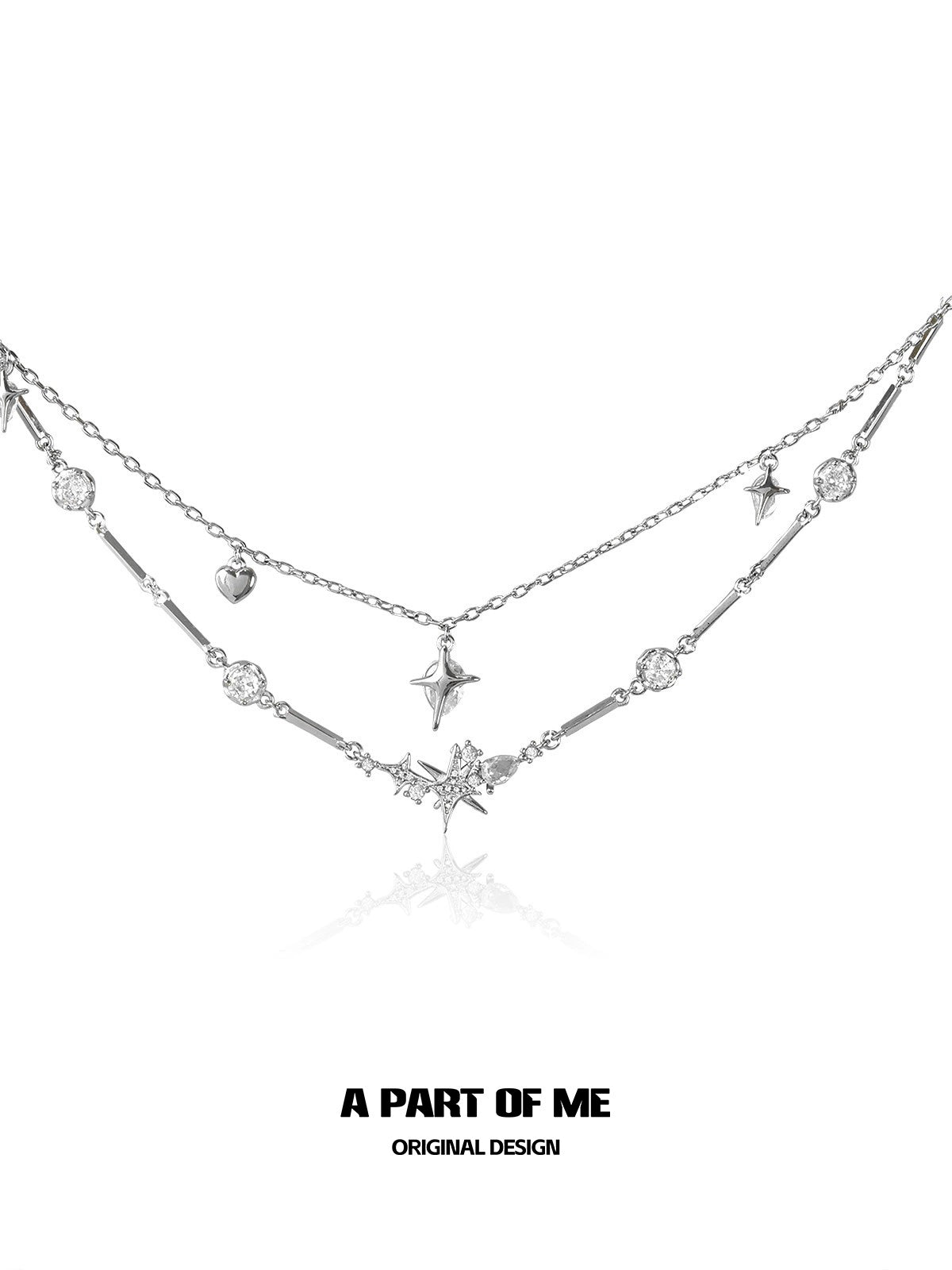 Diamond Love Stars Necklace