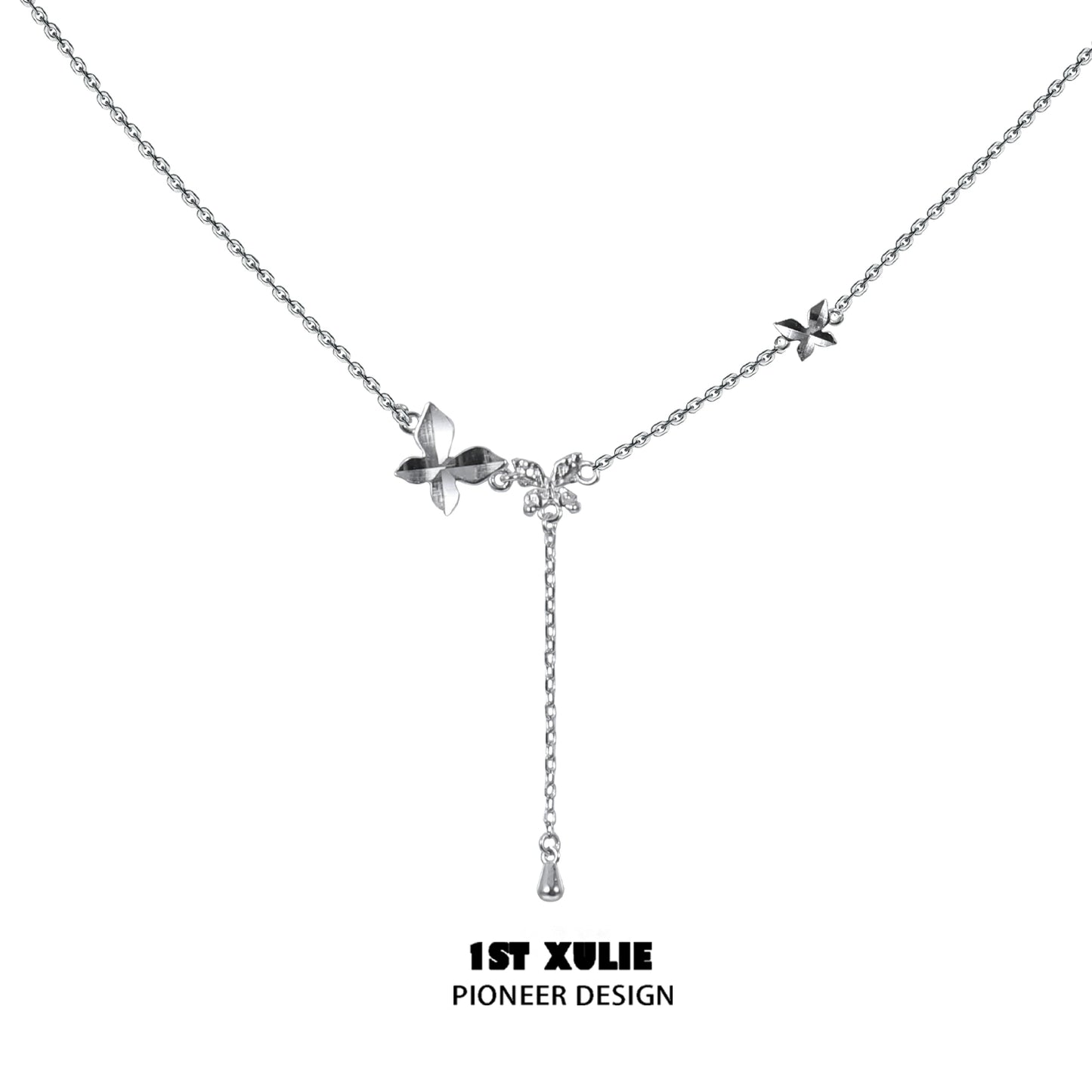 Dream Butterfly Manor Silver Necklace