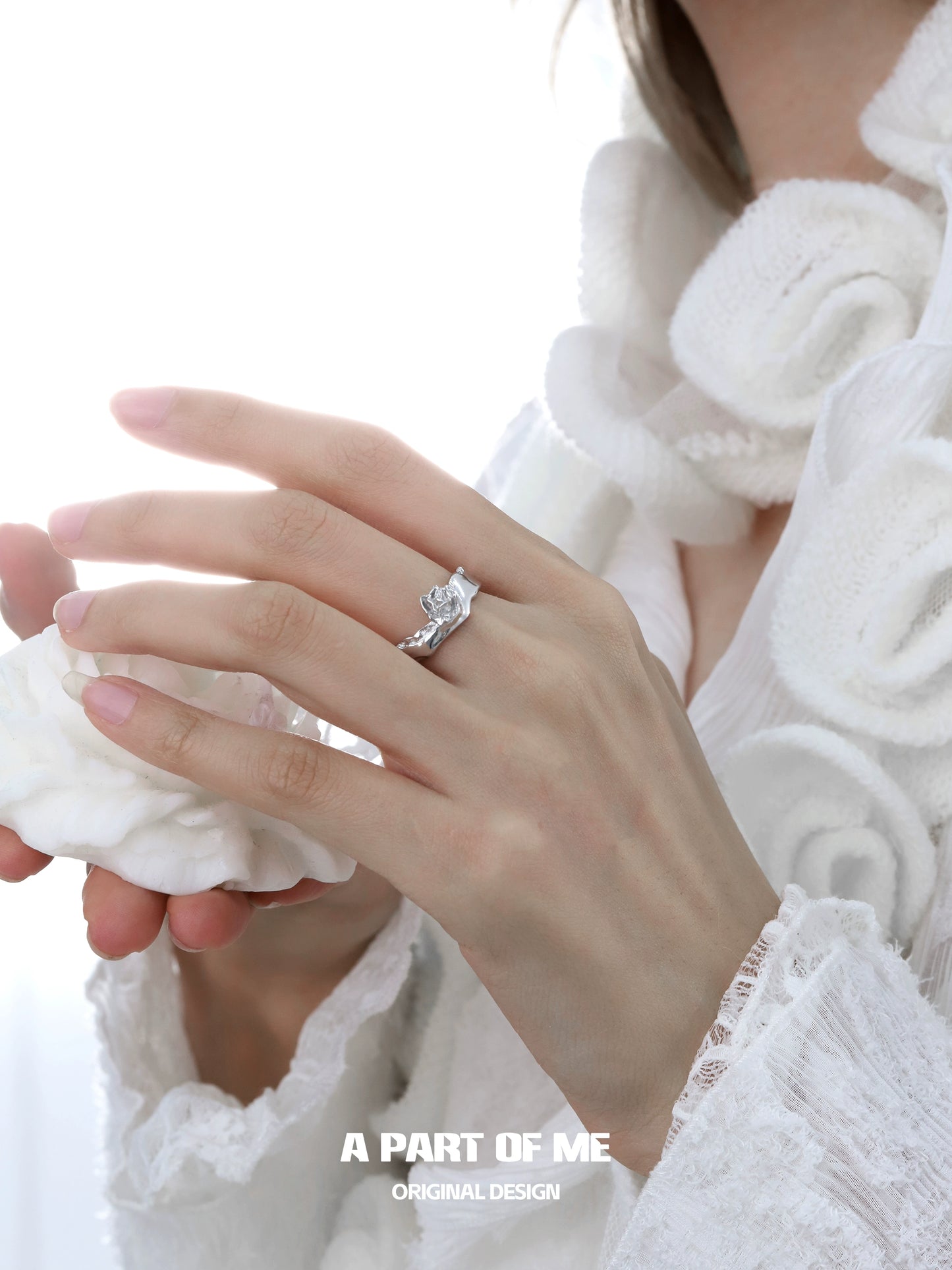 Silver Rose Cool Ring