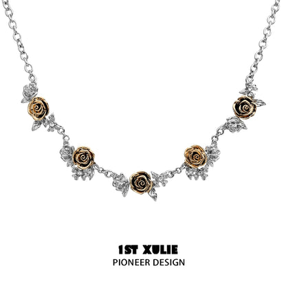 Sunset Rose Vintage Necklace