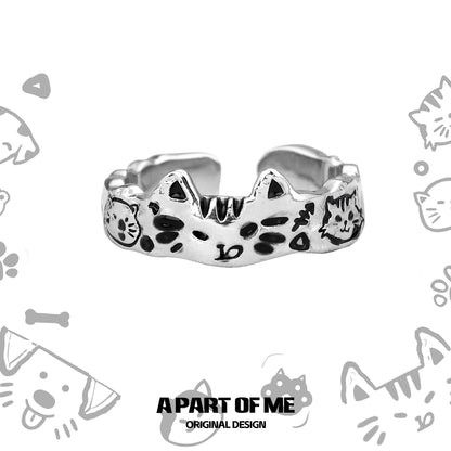 Graffiti Pet Couple Rings