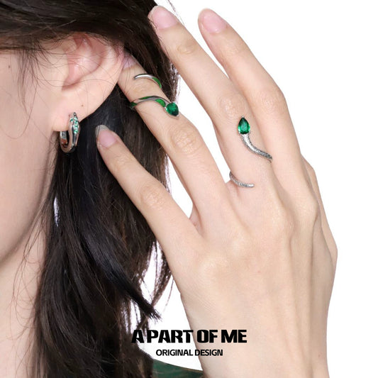 Court Snake Stud Earrings