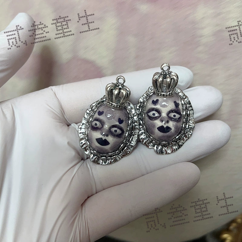 Earrings & Ear Cuffs-Ersan Tongsheng Original Doll Handcuff Earrings Niche Design Dark Wind Premium Sweet Cool Earrings Spice Girls
