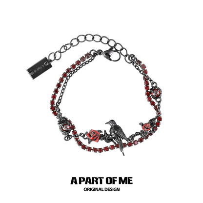 Y2K Cool Crow Bracelet