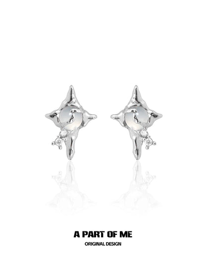 Agate Star Stud Earrings