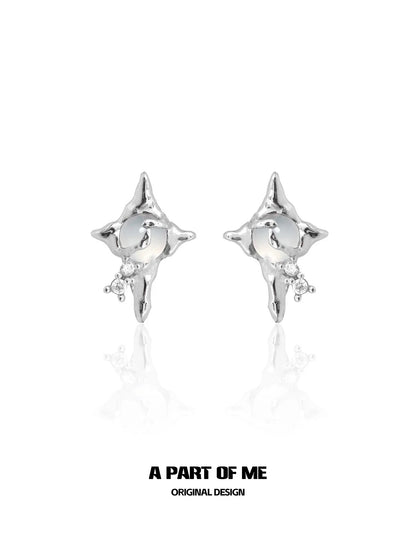 Agate Star Stud Earrings