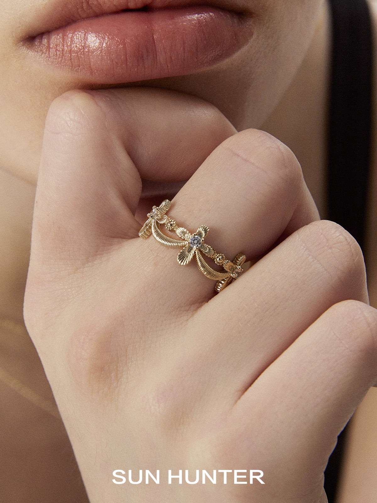 Life Pact Shimmer Cross Ring