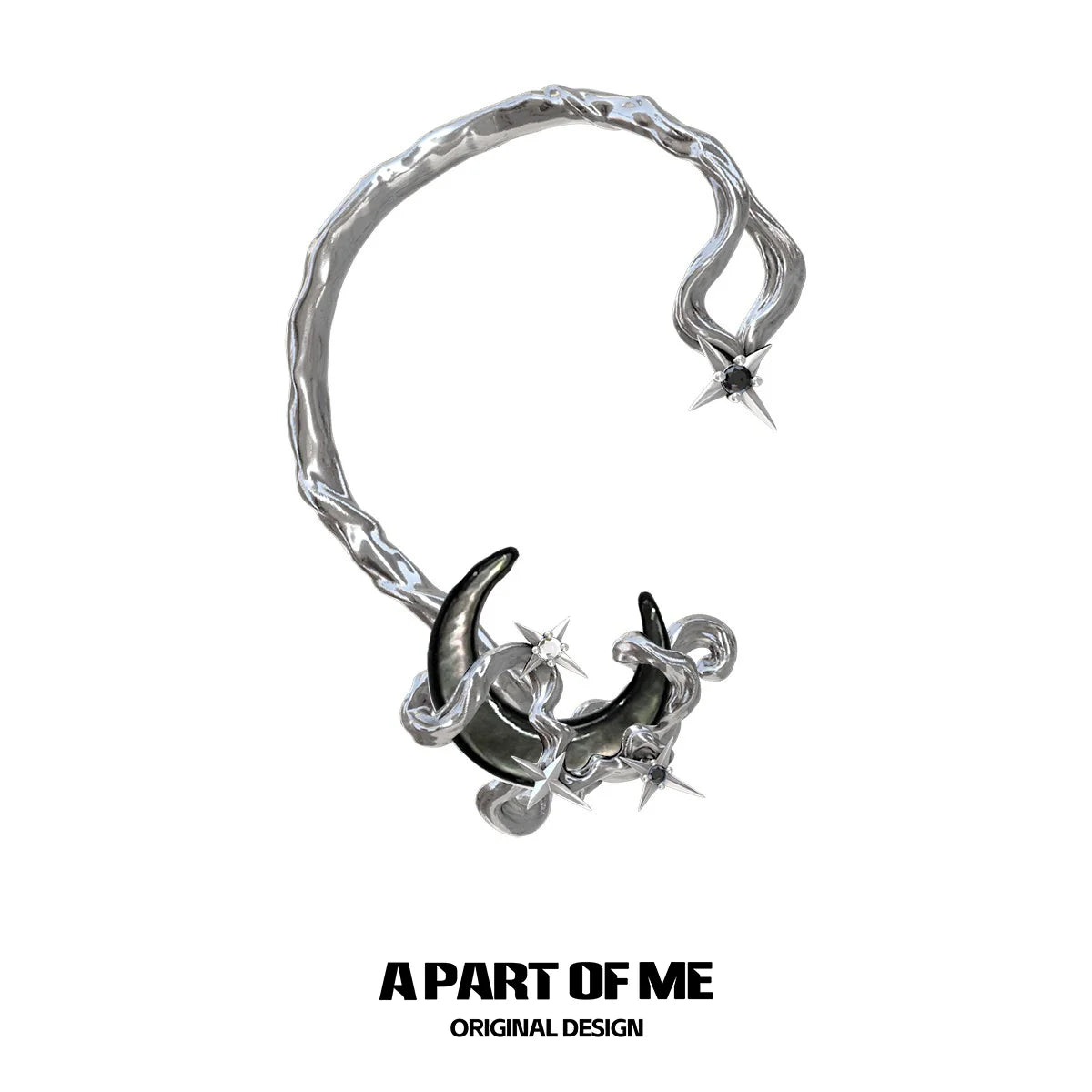 Moon Dream Silver Ear Clip