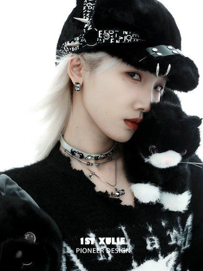 Y2K Rebel Punk Cat Earrings