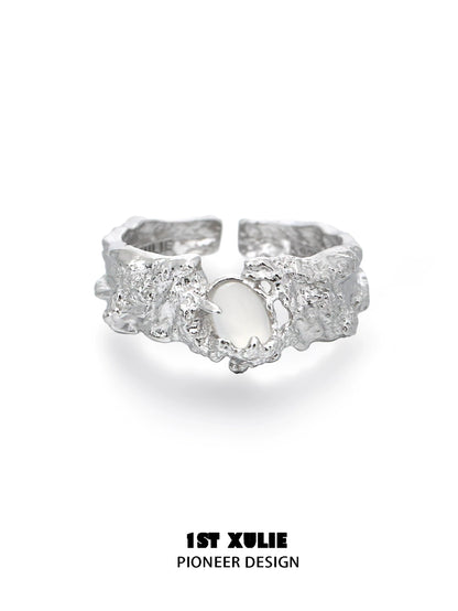 Eternal Frost White Agate Ring