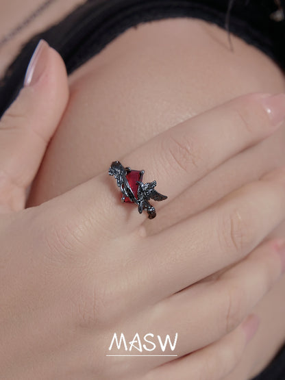 Evil Raven Gothic Ring