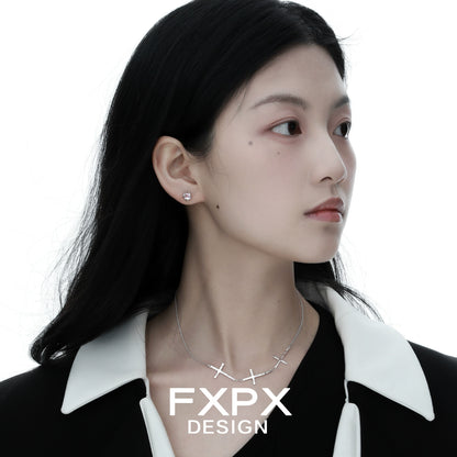 Arctic Faith Cross Silver Necklace