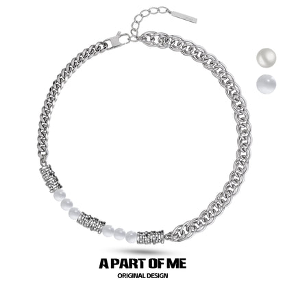 Rebel Pearl Punk Necklace