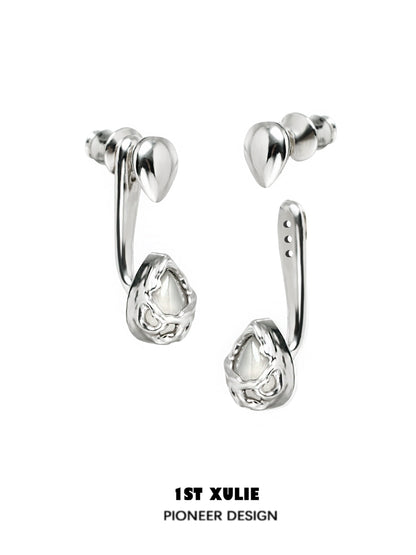 Moonlit Agate Water Dew Earrings