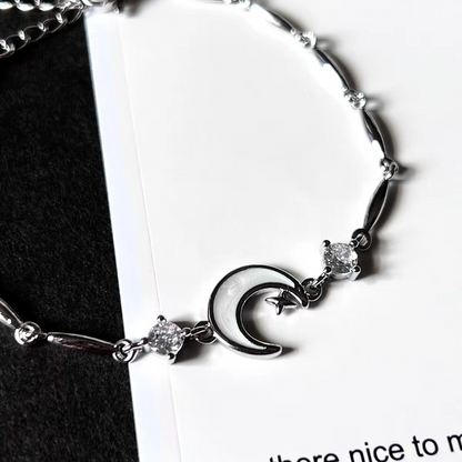 "Day Moon Fritillary" Zircon Bracelet