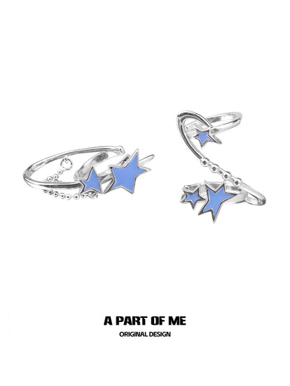 Galactic Blue Star Earrings