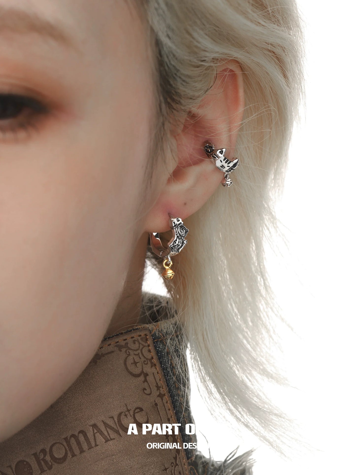 Graffiti Kitten Puppy Ear Clips