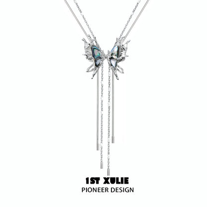 Punk Butterfly Tassel Necklace