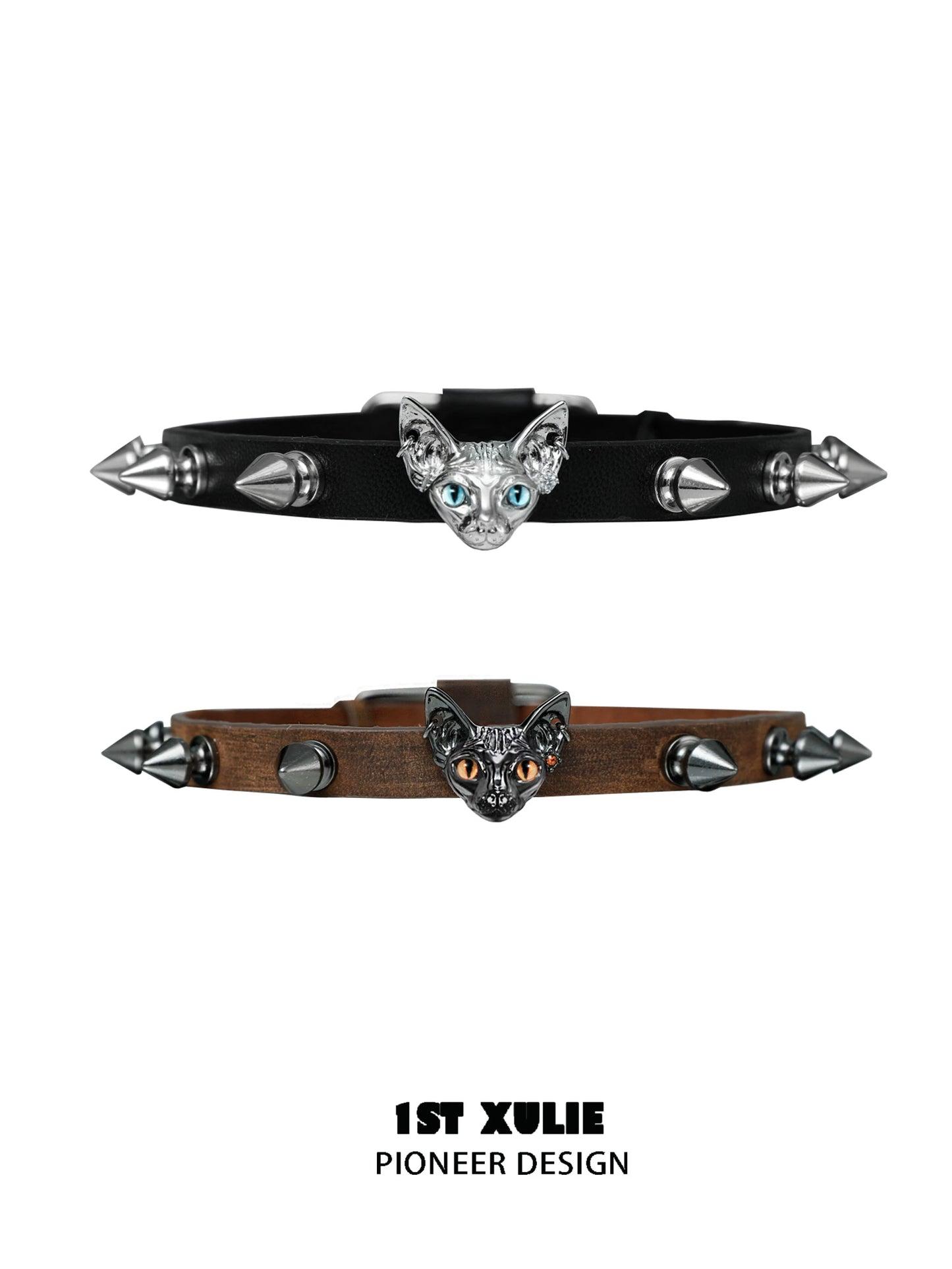 Sharp Punk Cat Studded Choker