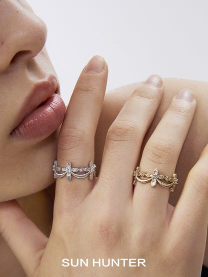 Life Pact Shimmer Cross Ring