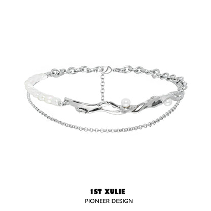 Y2K Sweet Pearl Textured Choker