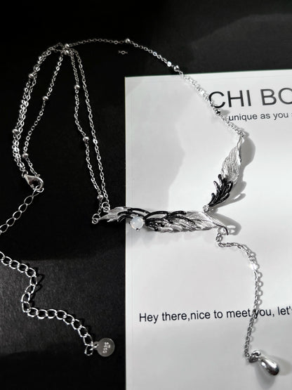 "Night Feather" Gothic Necklace