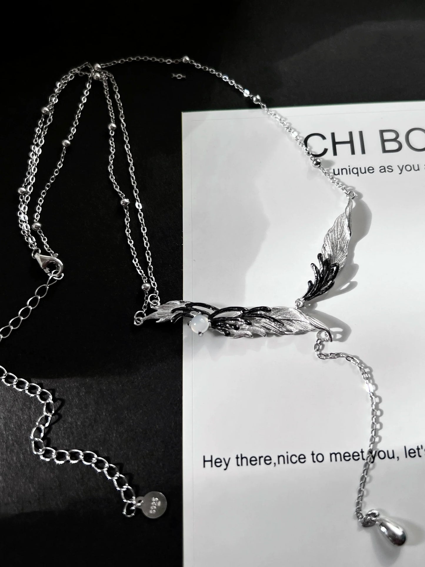 "Night Feather" Gothic Necklace