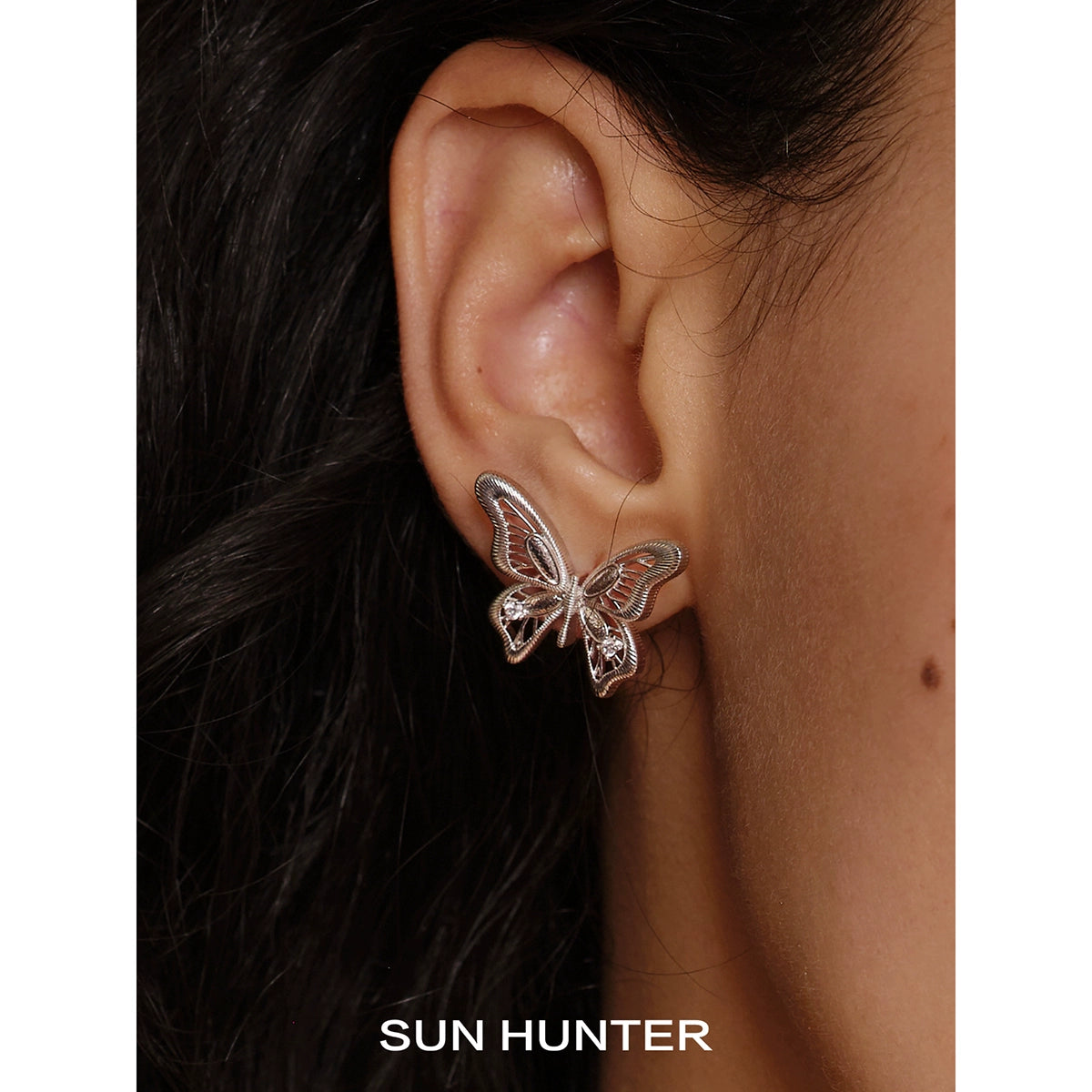 Moonkissed Butterfly Vintage Earrings